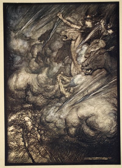 The ride of the Valkyries, illustration from 